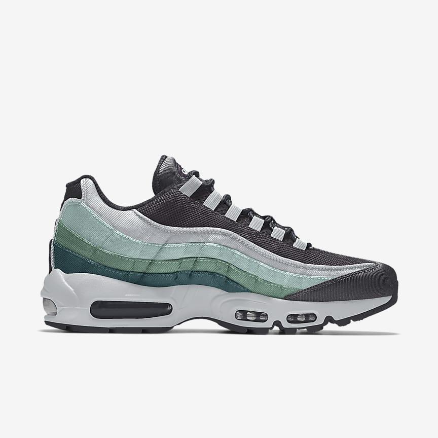 Giày Nike Air Max 95 By You Nữ Xám Xanh